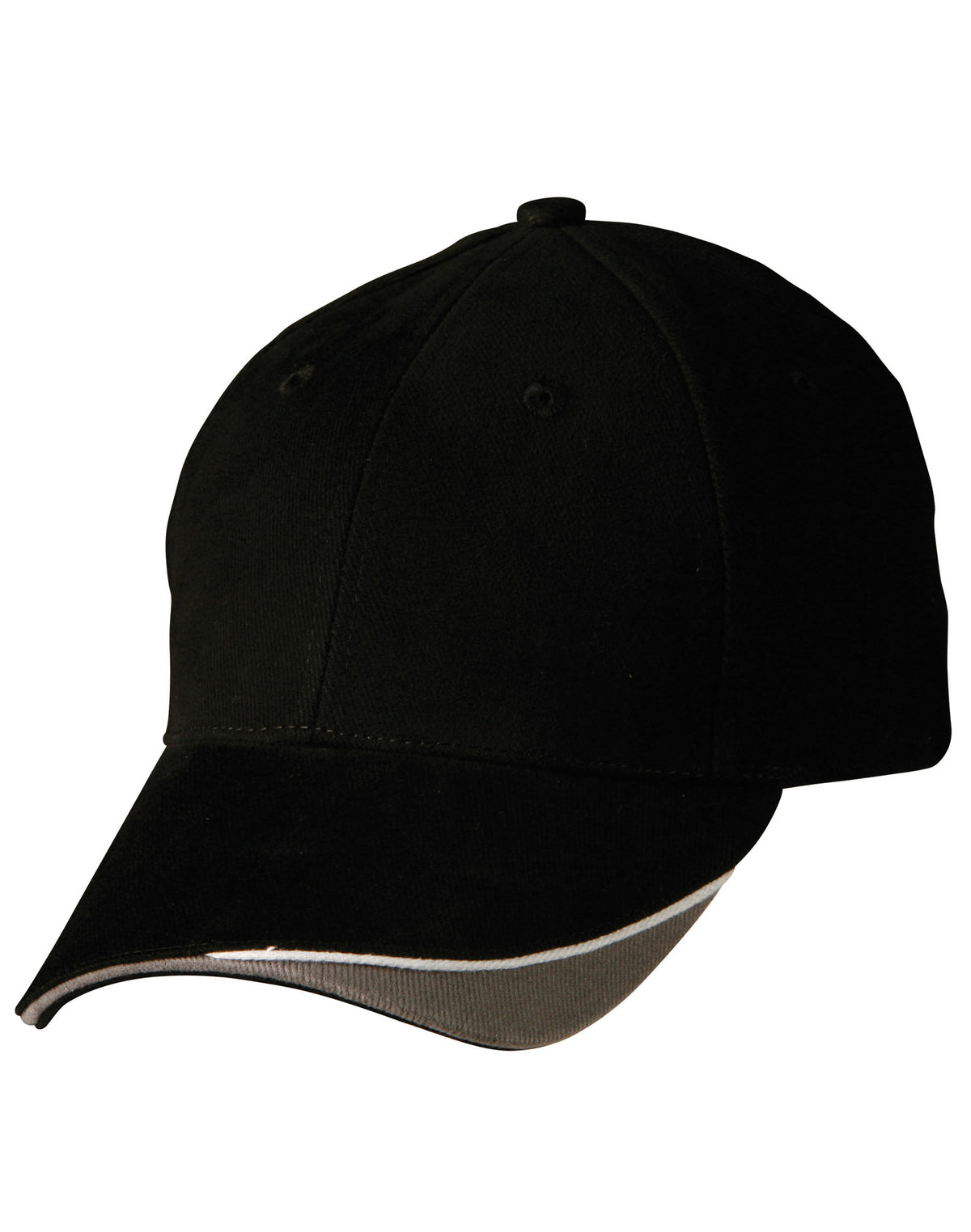 The edge, two tone heavy brushed  sandwich peak - CH68 - Black / White / Grey
