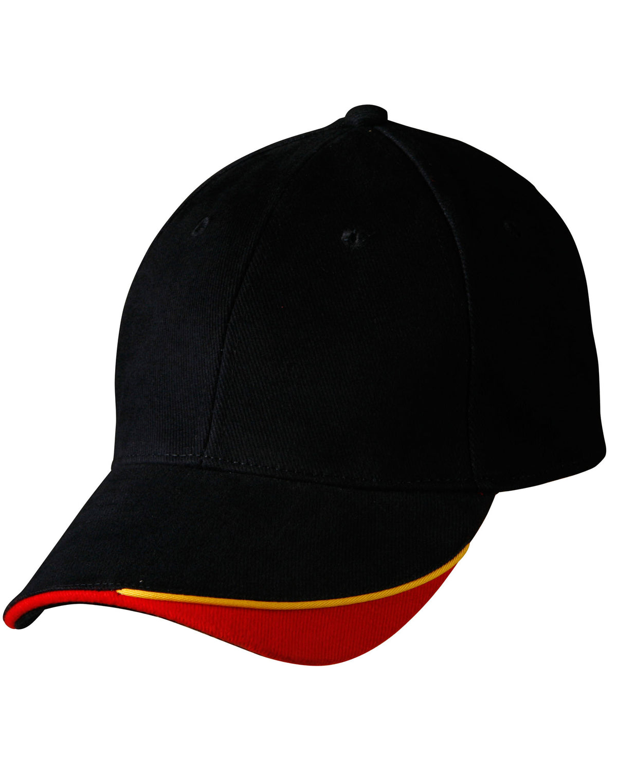 The edge, two tone heavy brushed  sandwich peak - CH68 - Navy / Gold / Red
