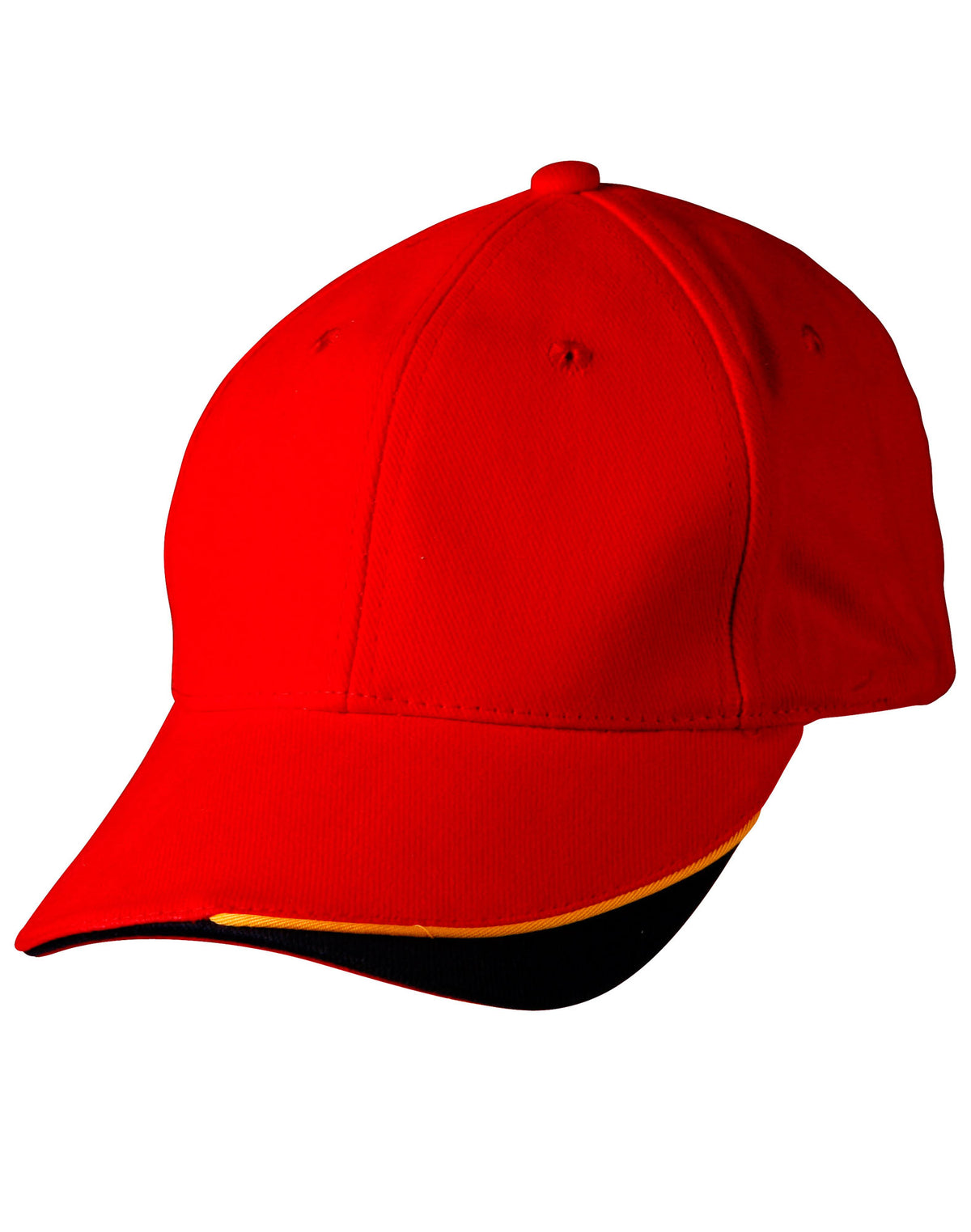 The edge, two tone heavy brushed  sandwich peak - CH68 - Red / Gold / Navy