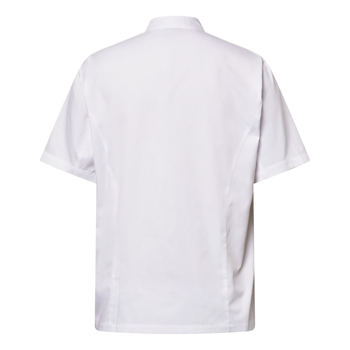 Lightweight Executive Short Sleeve Chefs Jacket with Press Studs - White
