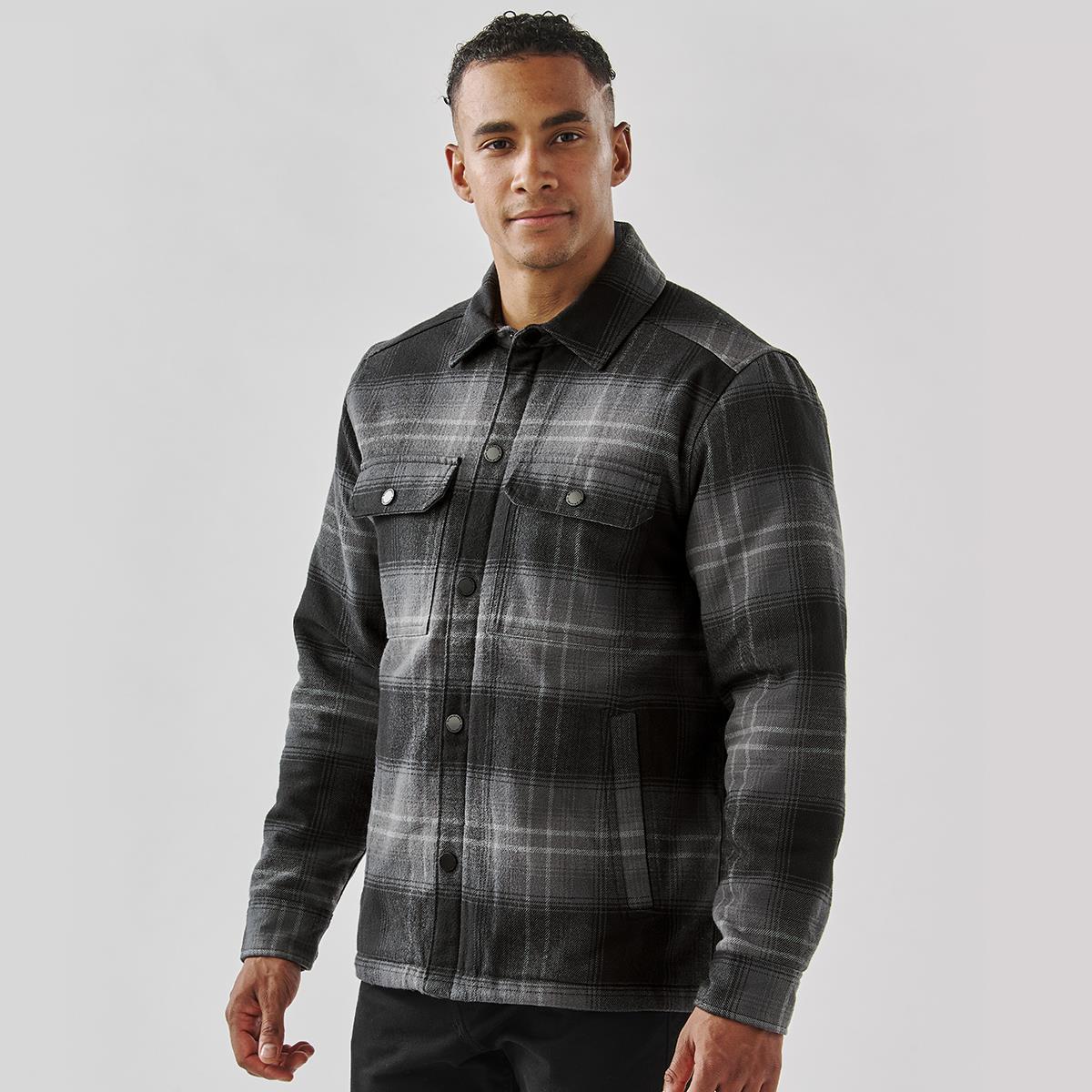 Men's Highland Sherpa Lined Plaid Jacket - view