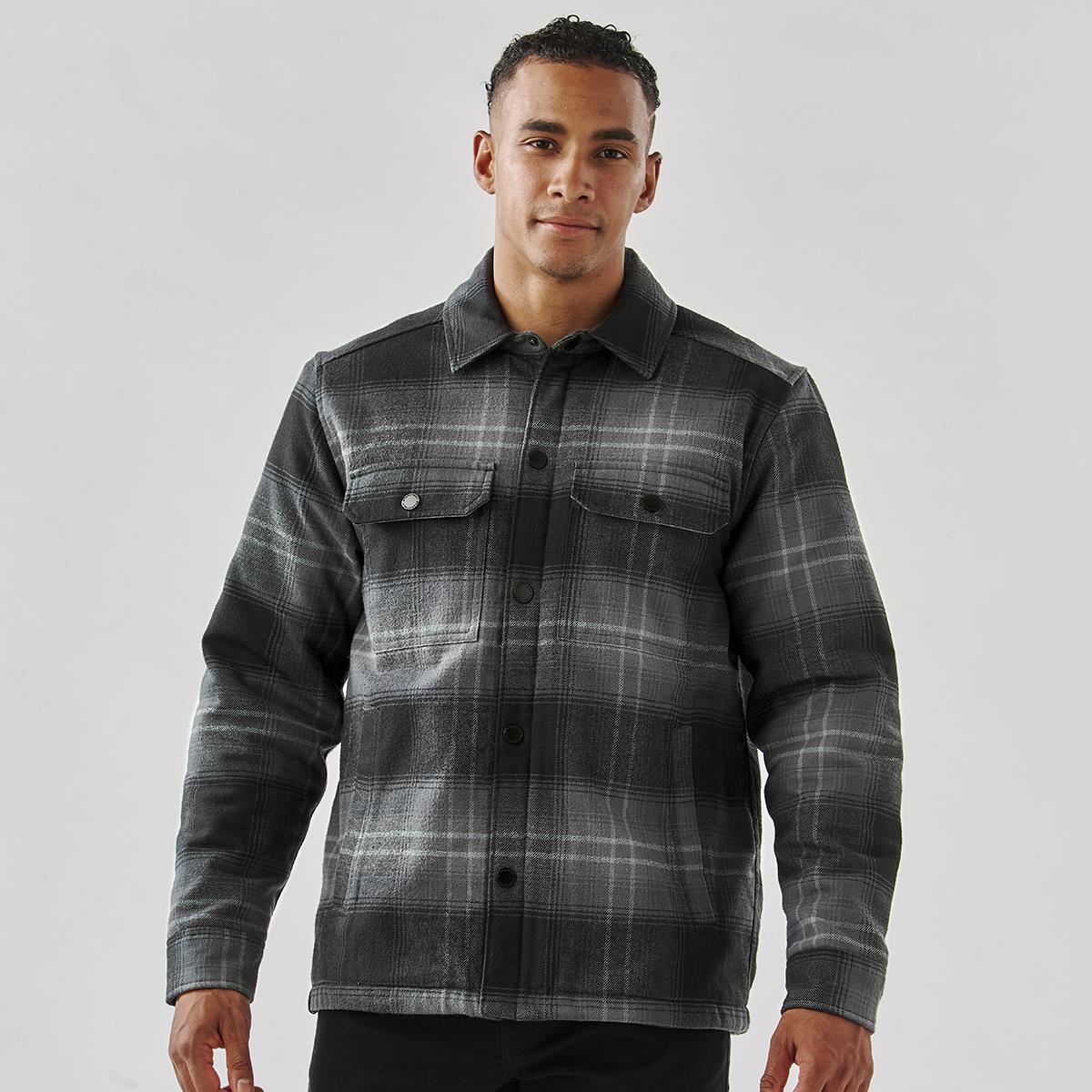 Men's Highland Sherpa Lined Plaid Jacket - view