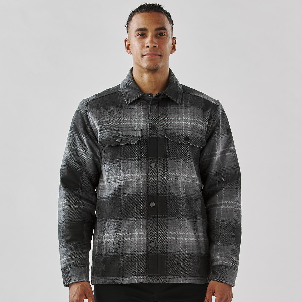 Men's Highland Sherpa Lined Plaid Jacket - view