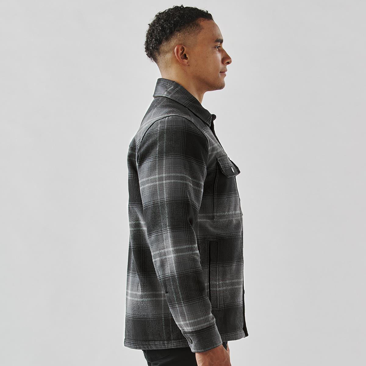 Men's Highland Sherpa Lined Plaid Jacket - view