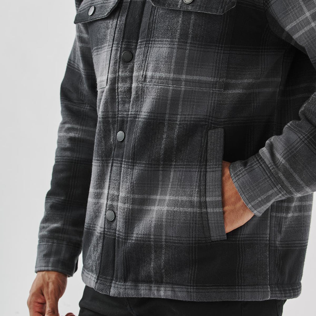 Men's Highland Sherpa Lined Plaid Jacket - view