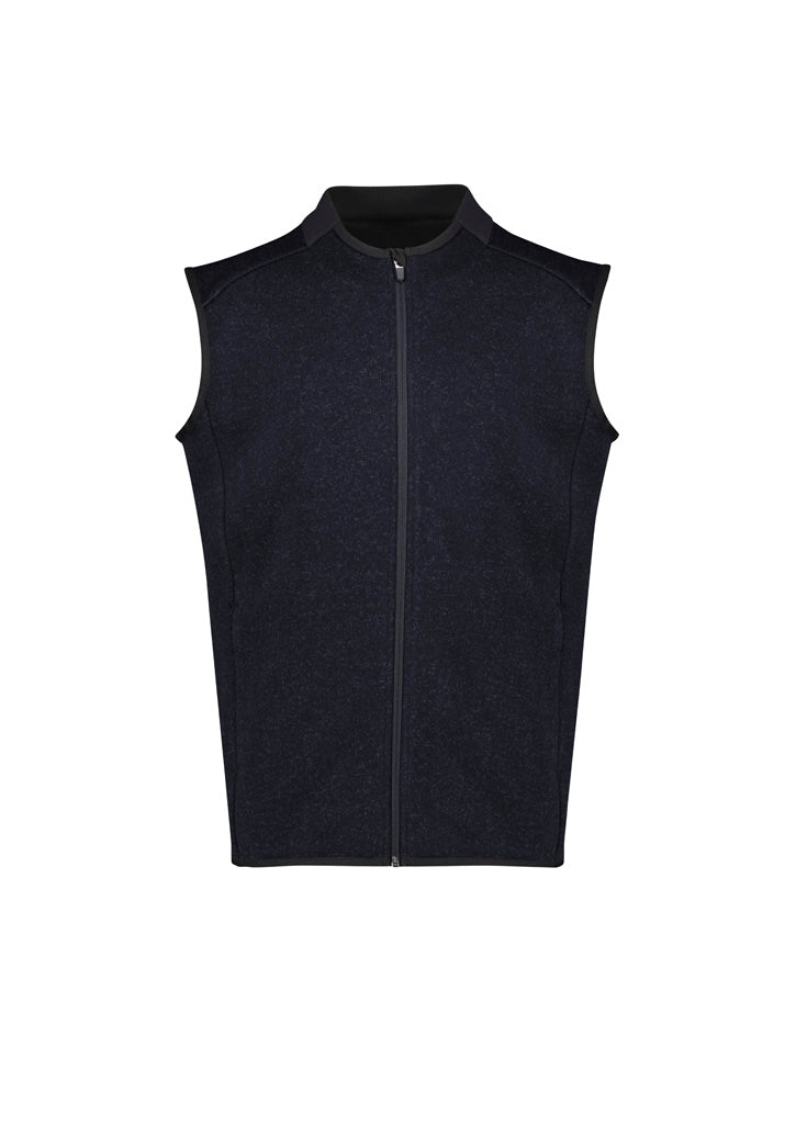 Nova Mens Zip Front Vest - Navy Marle - Front