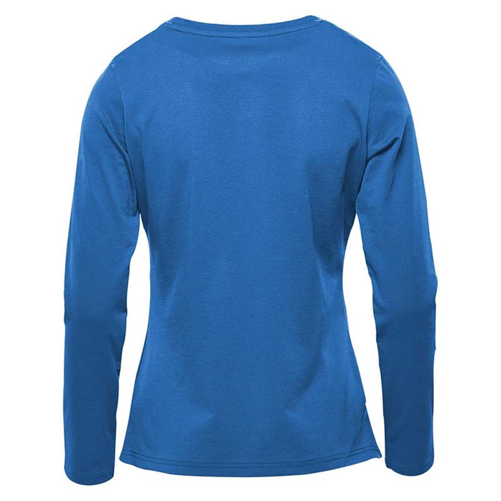 Women's Equinox Long Sleeve Tee - Steel Blue - Back