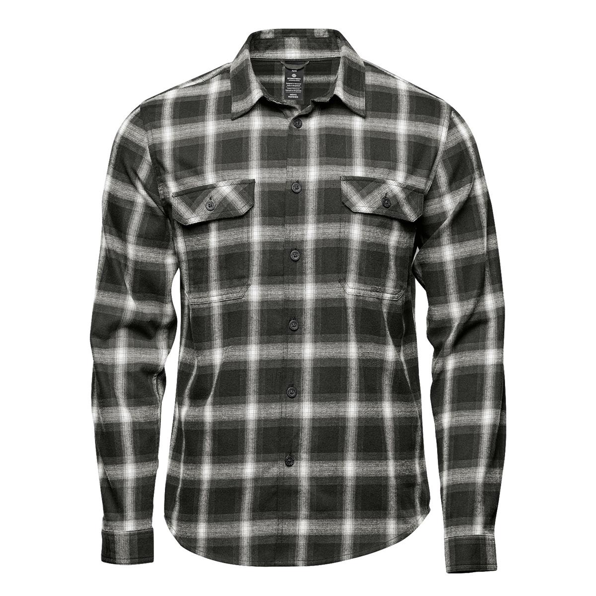 Men's Chesapeake L/S Shirt - Black / White Plaid - Front
