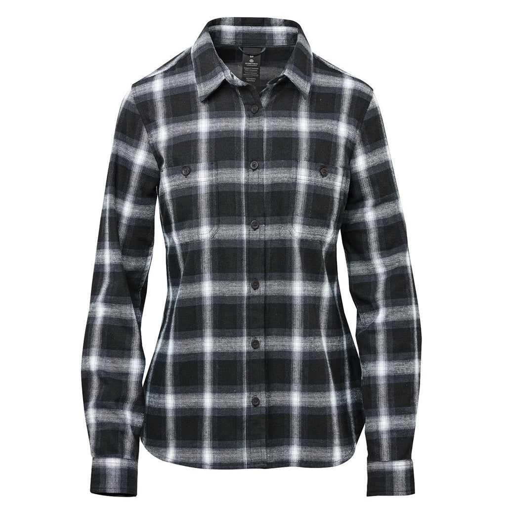 Women's Chesapeake L/S Shirt - Black / White Plaid - Front