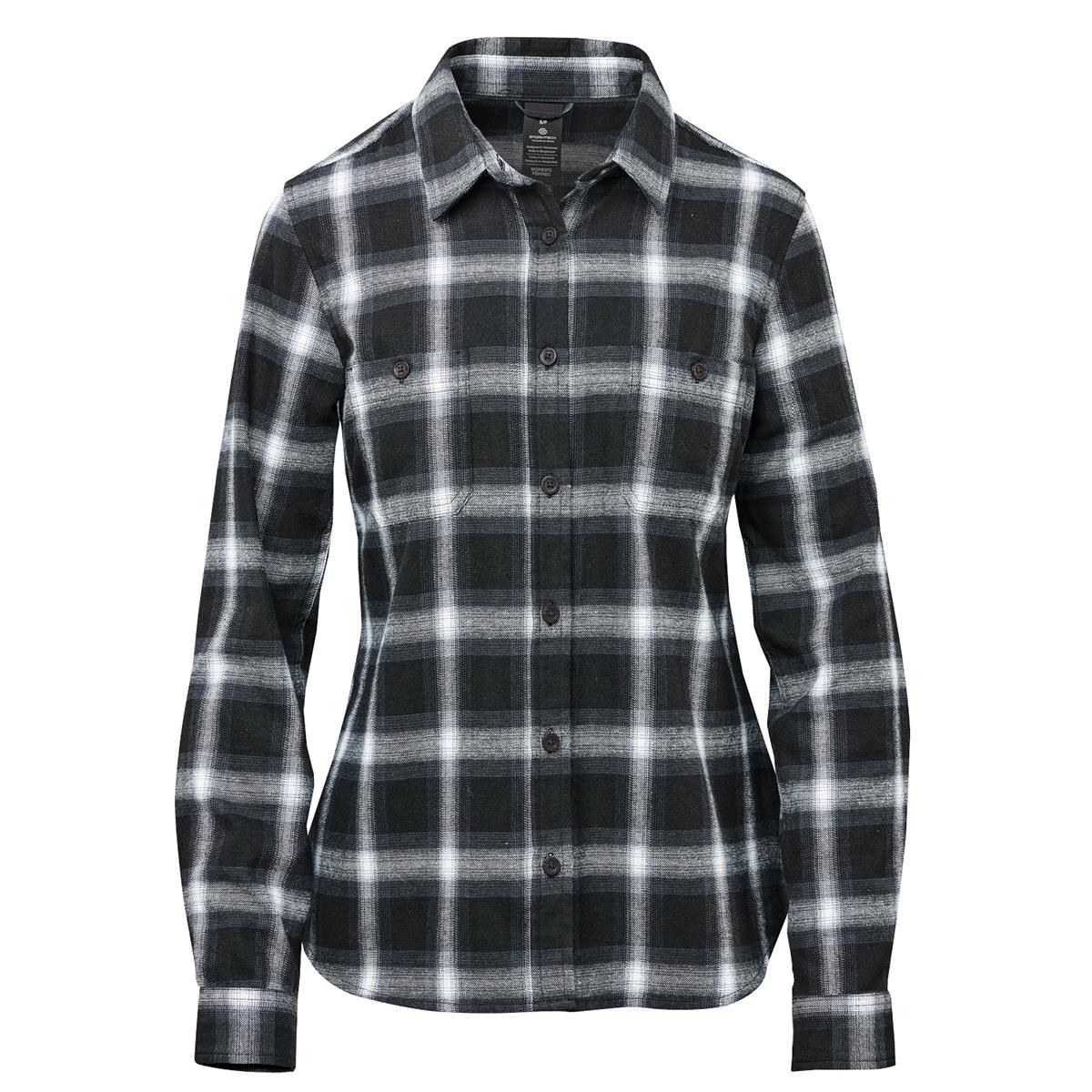 Women's Chesapeake L/S Shirt - Black / White Plaid - Front