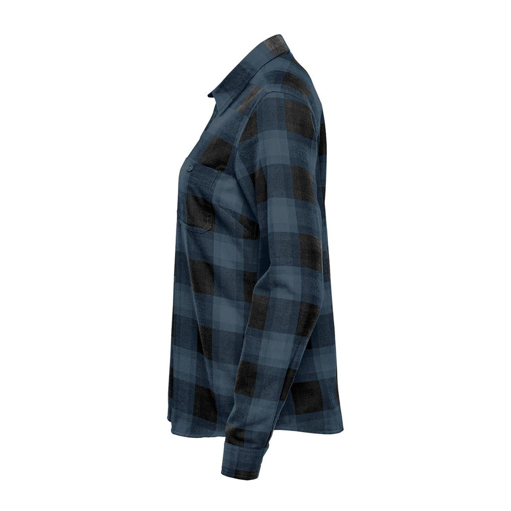 Women's Chesapeake L/S Shirt - Blue Plaid - Back