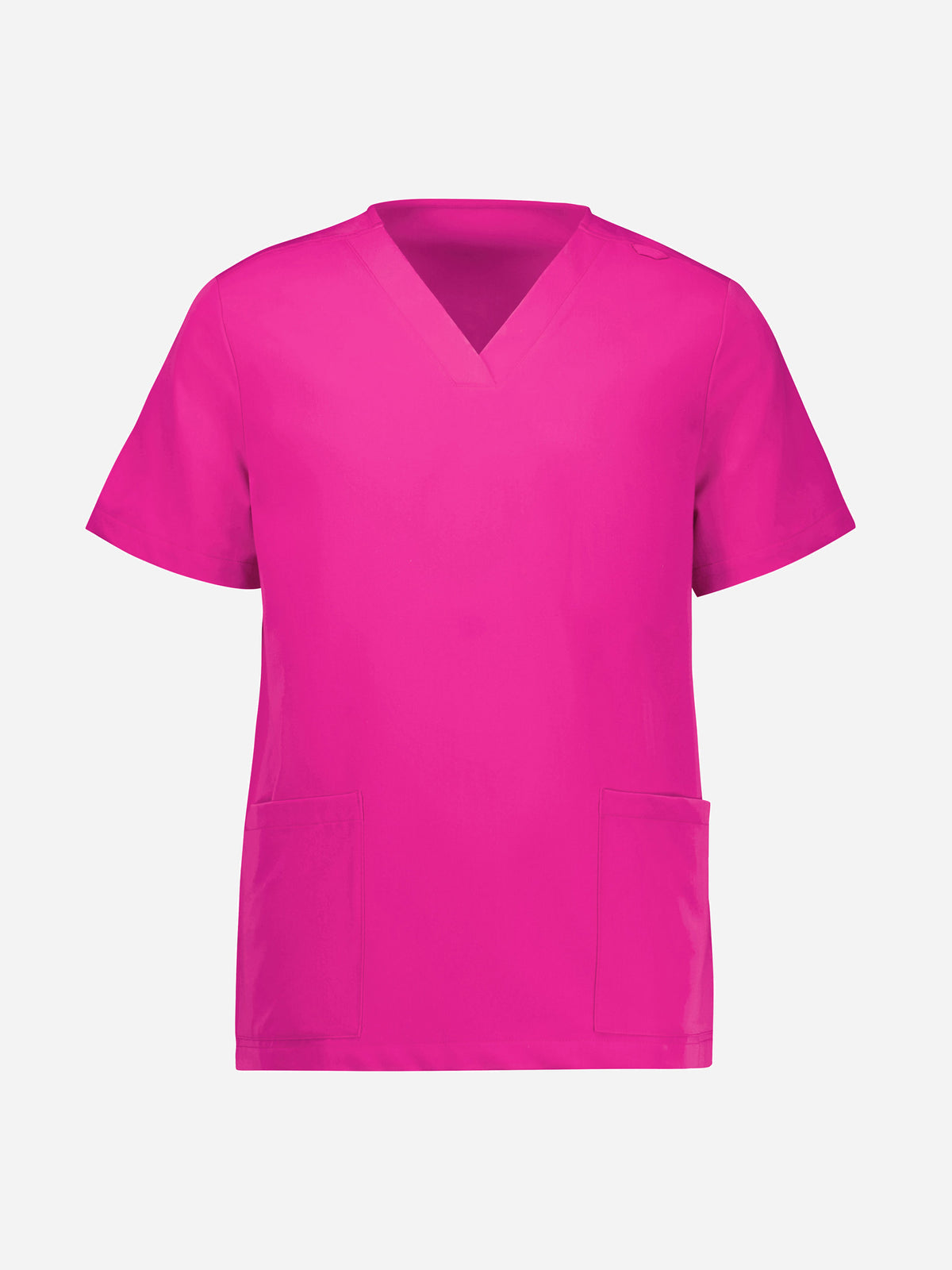 Pink Womens V-Neck Scrub Top - Pink - Front