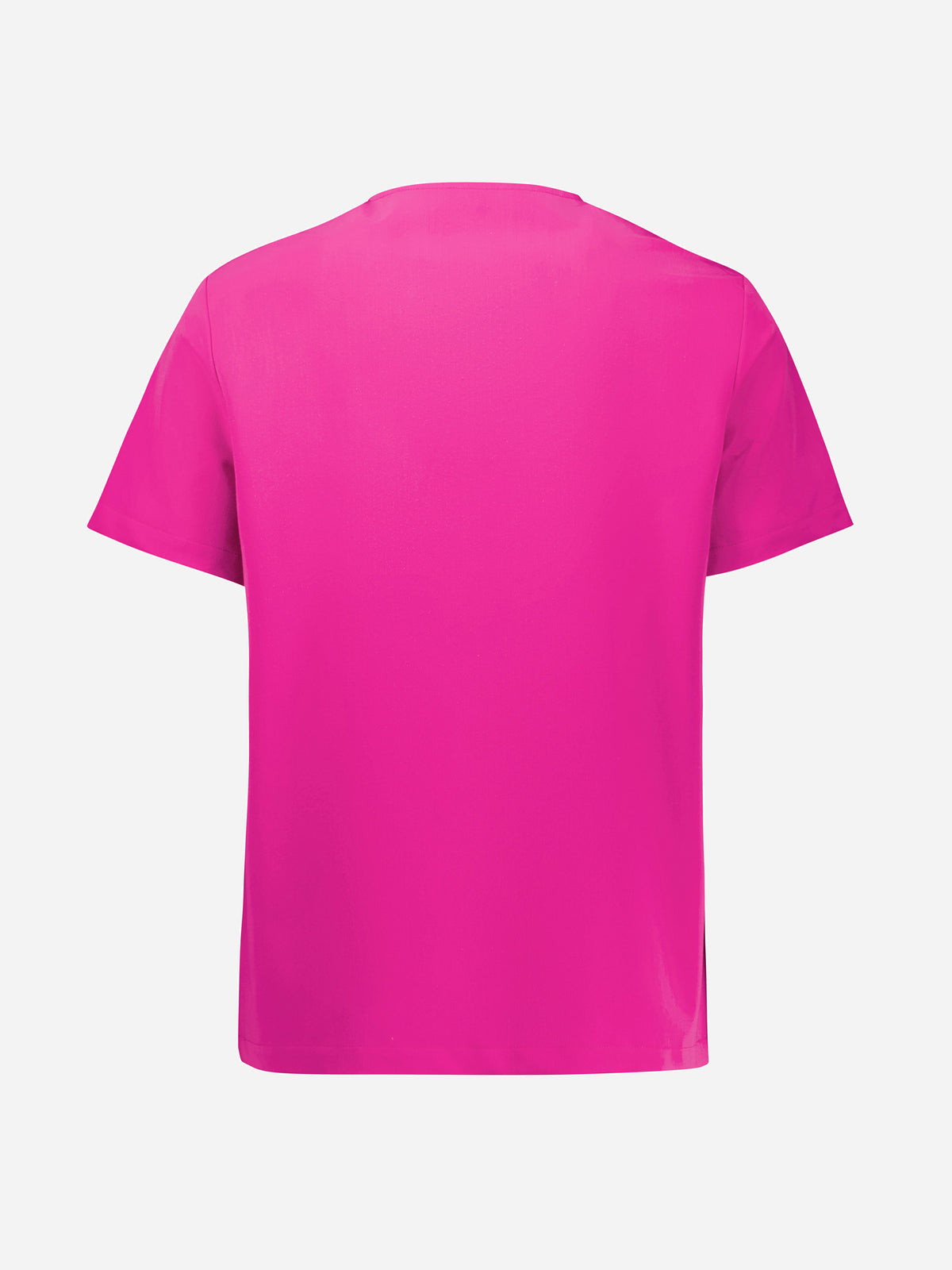 Pink Womens V-Neck Scrub Top - Pink - Back