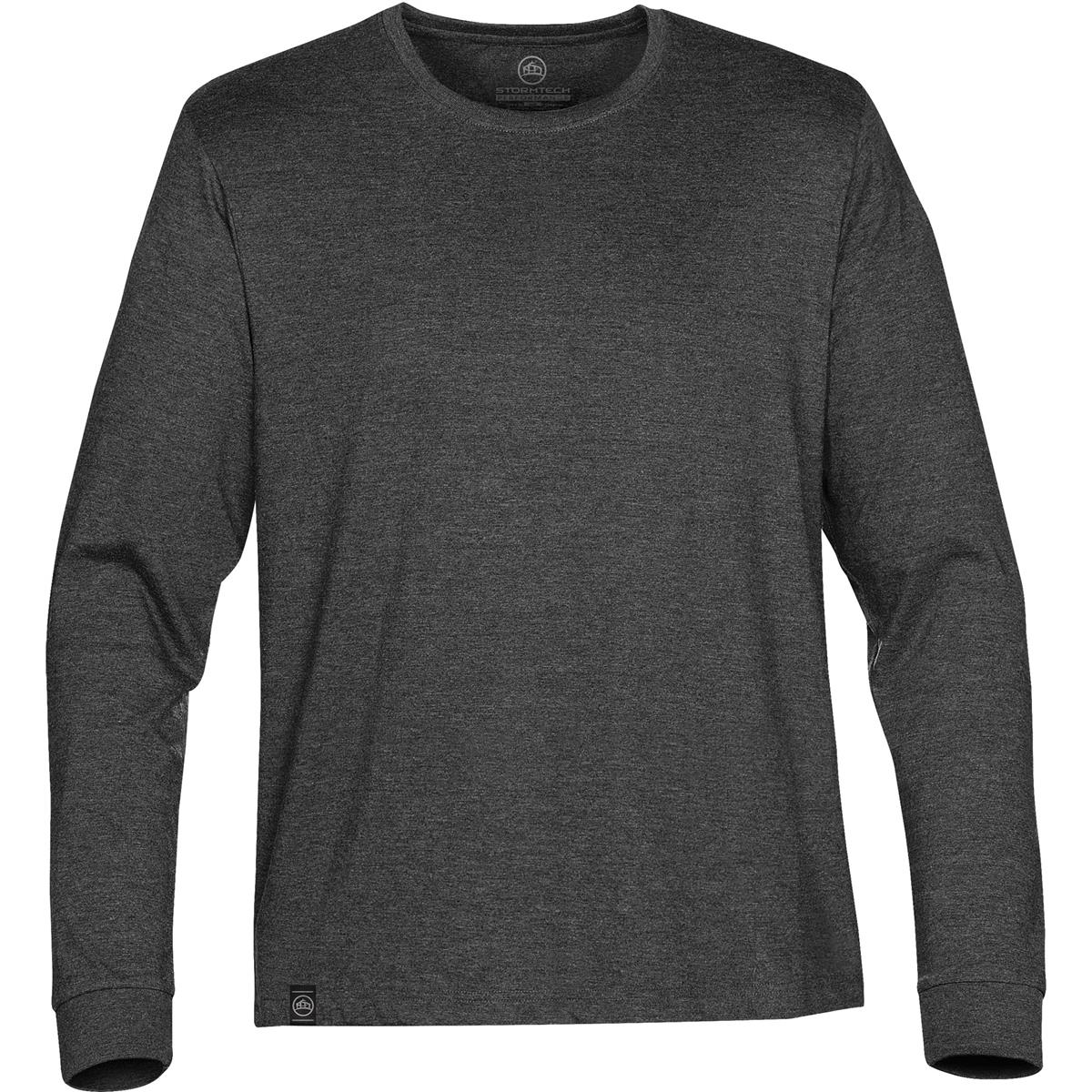 Men's Baseline L/S Tee - Carbon Heather - Front
