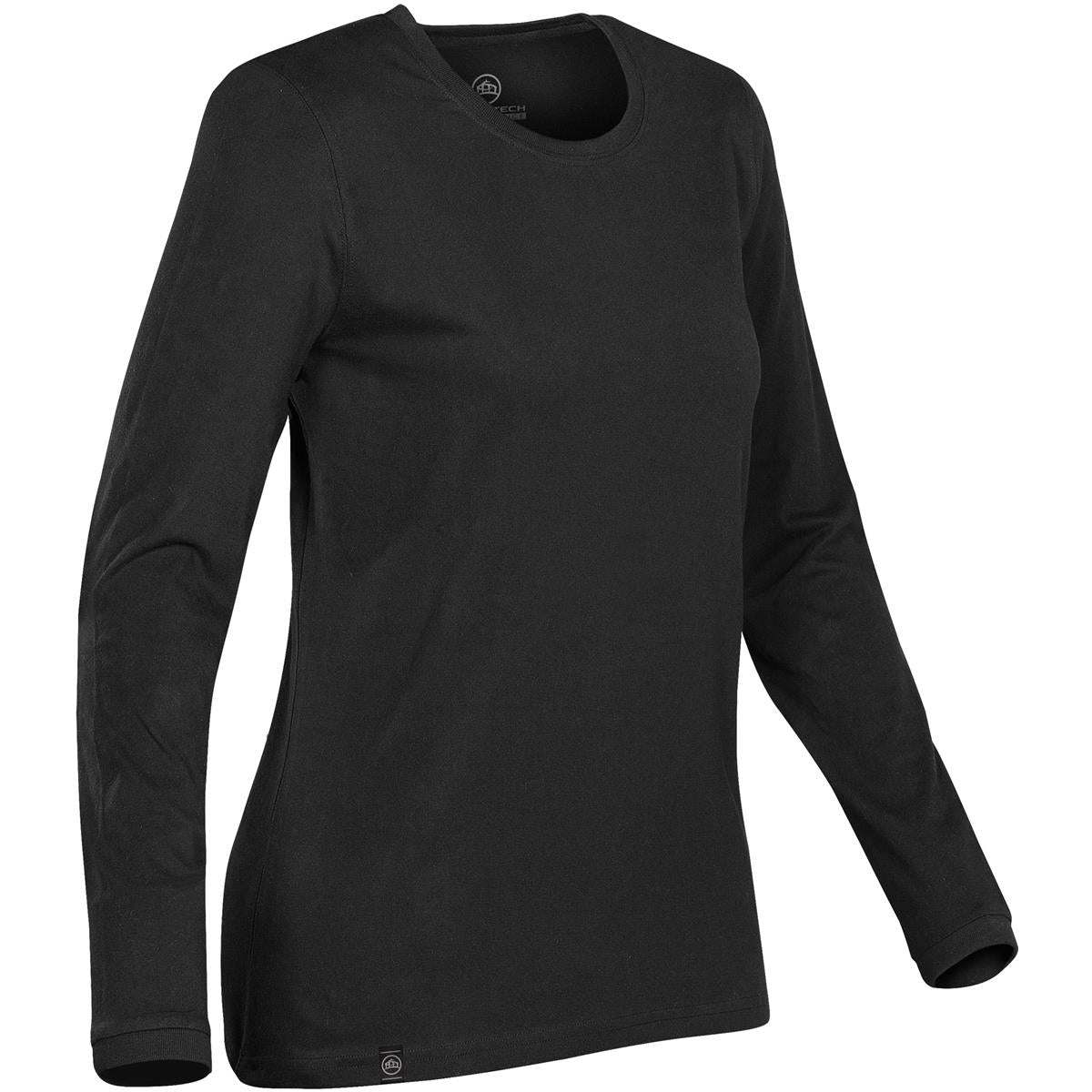 Women's Baseline L/S Tee - Black - Back