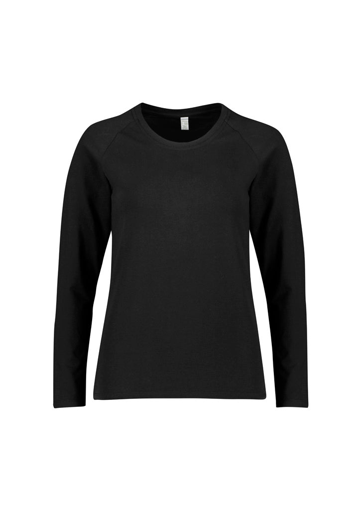 Performance Womens Long Sleeve Tee - Black - Front