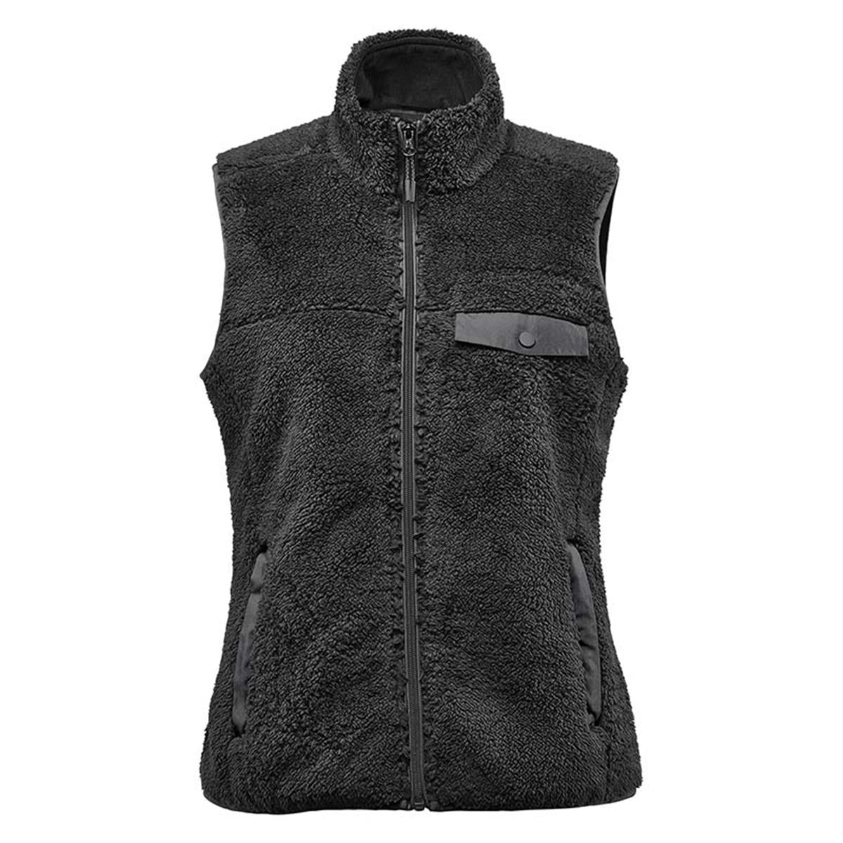 Women's Bergen Sherpa Fleece Vest - Black - Front