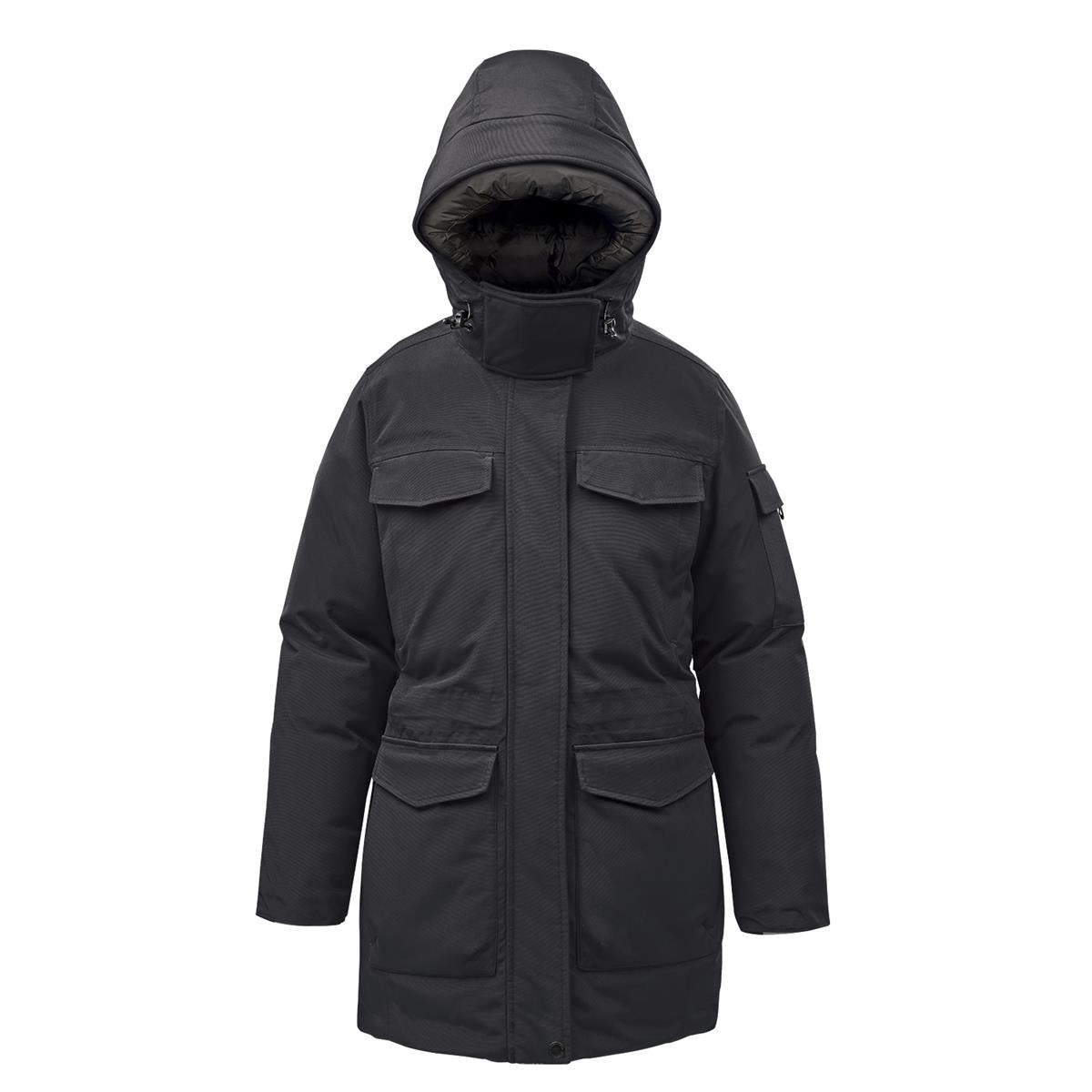 Women's Denali Parka - Black / Granite - Front