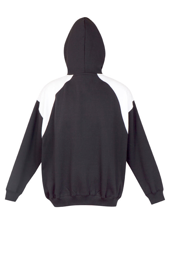 Mens Shoulder Contrast Zip Hoodie - view