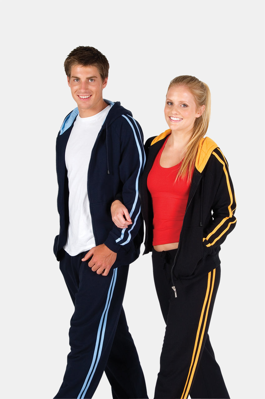 Mens Unbrushed Stripe  Sleeve Hoodie - view