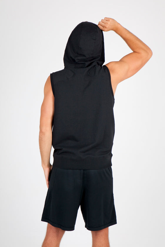 Mens Heather SLEEVELESS ZIP Hoodies - Greatness Range - view
