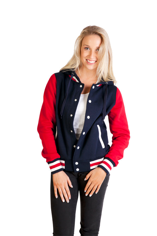 Womens Varsity Jacket & Hood - view
