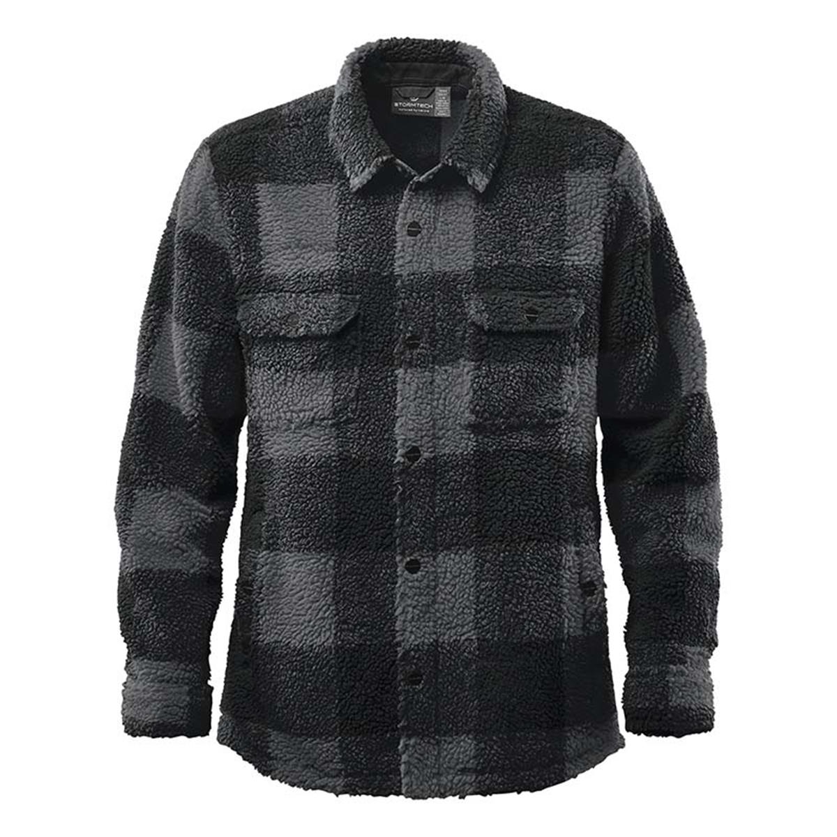 Unisex Caribou Fleece Jacket - Carbon / Black - Front
