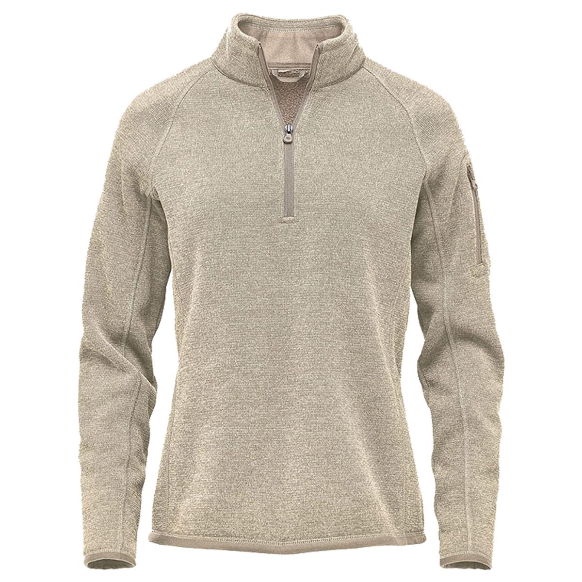 Women's Avalante 1/4 Zip Pullover - Oatmeal Heather - Front