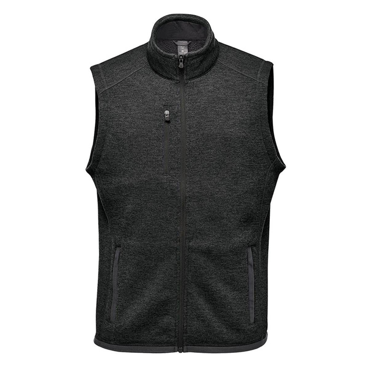 Men's Avalante Full Zip Fleece Vest - Black Heather - Front