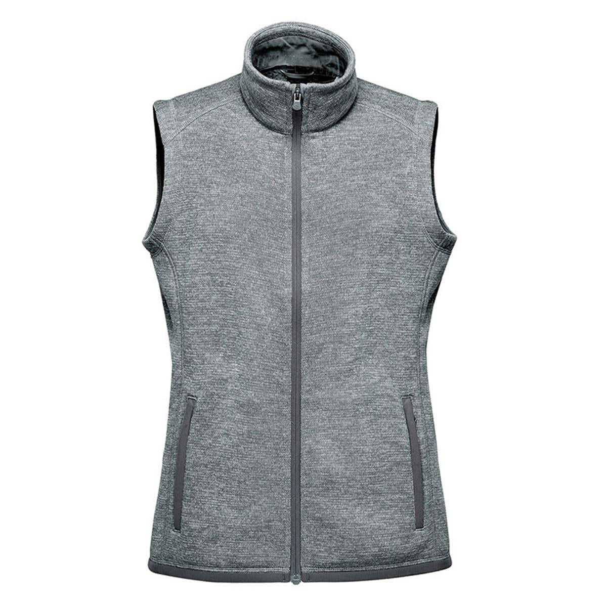 Women's Avalante Full Zip Fleece Vest - Granite Heather - Front
