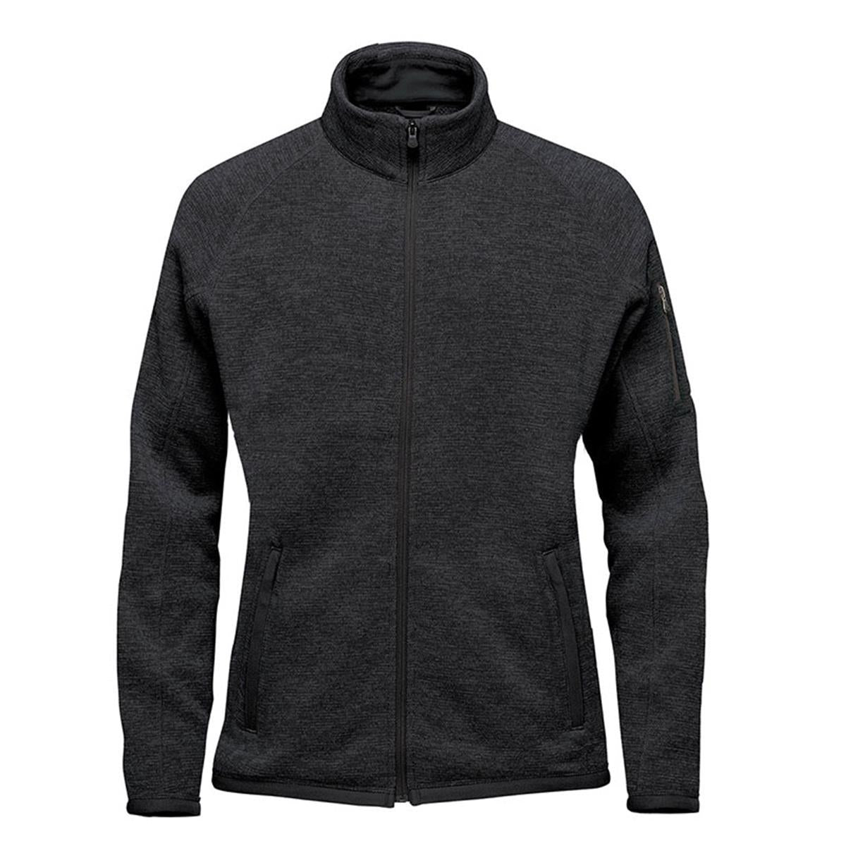 Women's Avalante Full Zip Fleece Jacket - Black Heather - Front