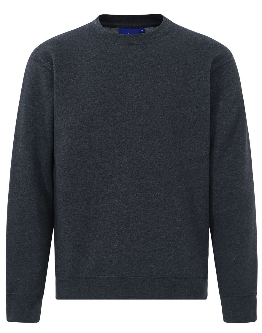 American style crewfleecy sweat - FL01 - Marl Charcoal