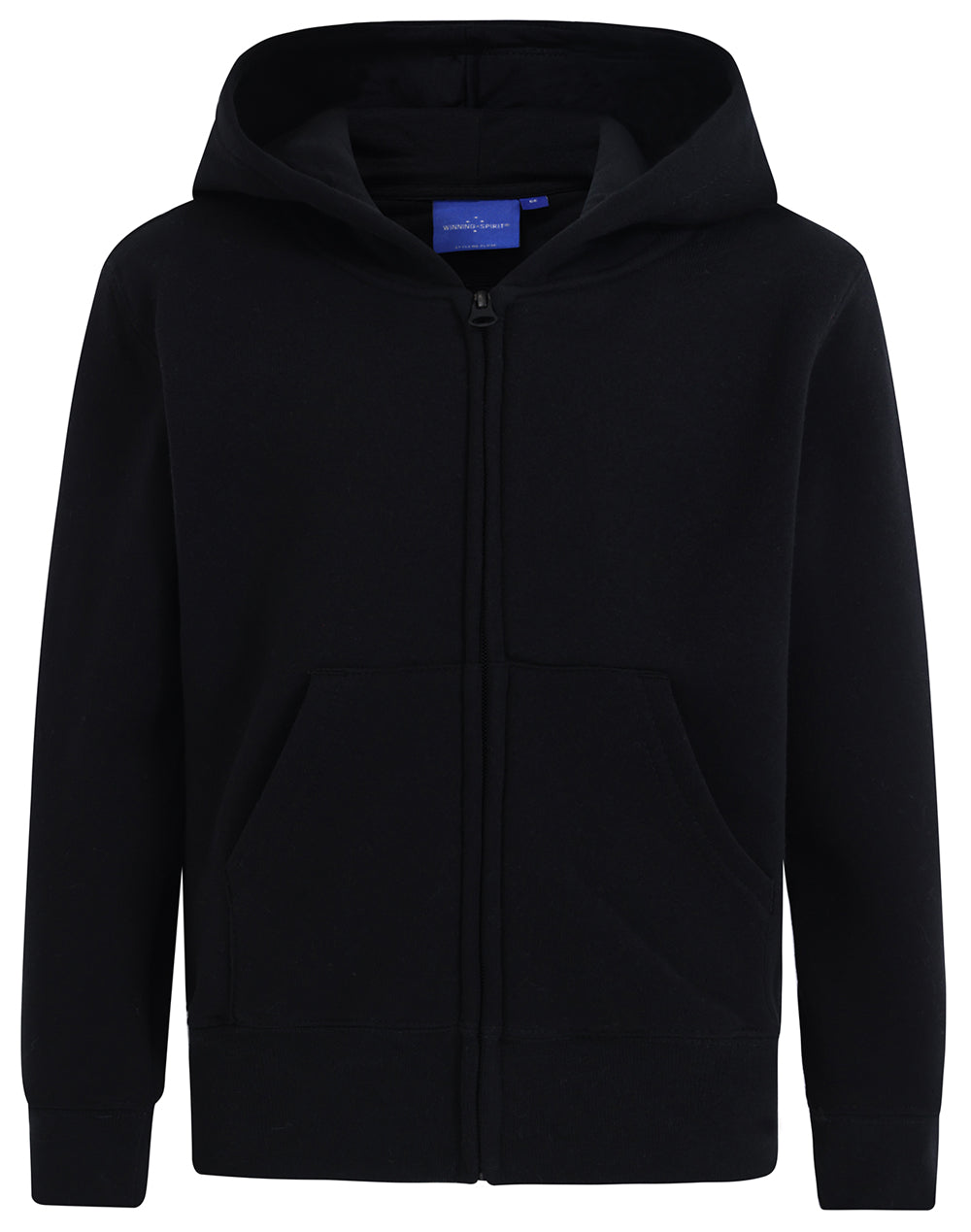 Kid's full-zip fleecy hoodie - FL03K - Black