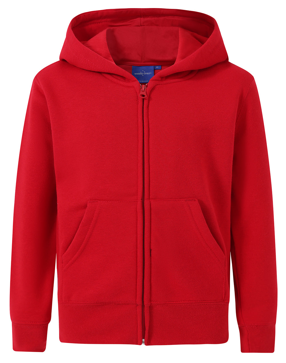 Kid's full-zip fleecy hoodie - FL03K - Red