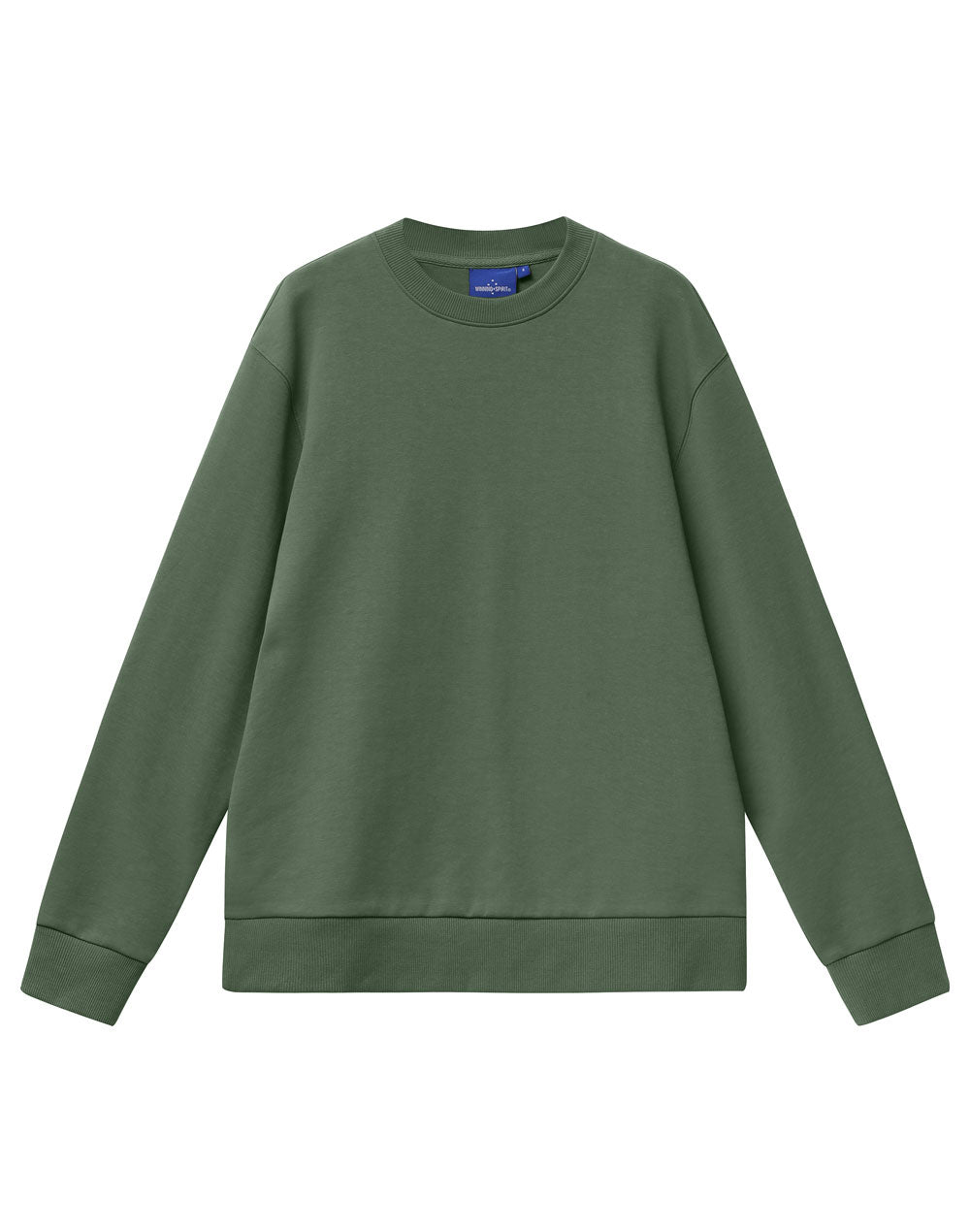 Unisex Airlayered CVC Crew Neck Sweater - FL05 - Army Green