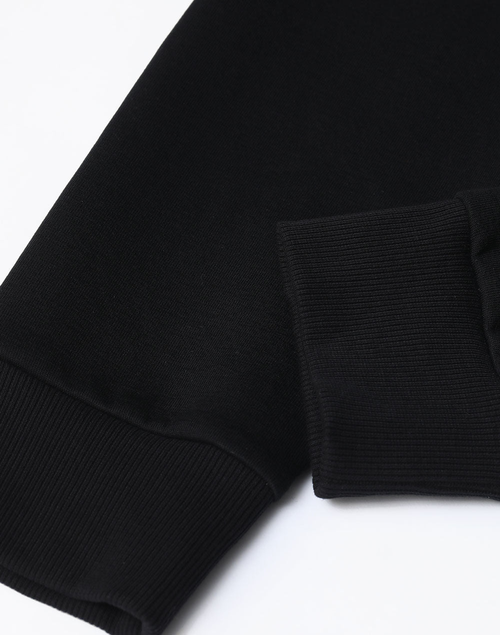 Unisex Premium Fleece Half Zip Work Sweat - Black - View