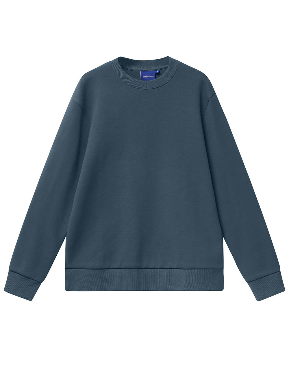 Unisex Airlayered CVC Crew Neck Sweater - FL05 - Slate Blue