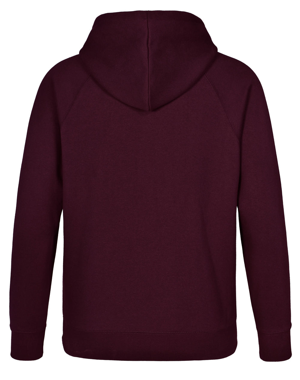 Warm Hug Fleecy Hoodie Men's - Maroon - Back