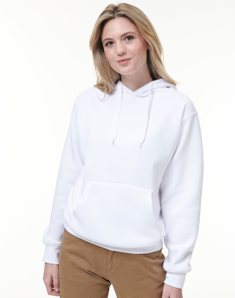 Passion Fleece Hoodie - Unisex - White/White - View