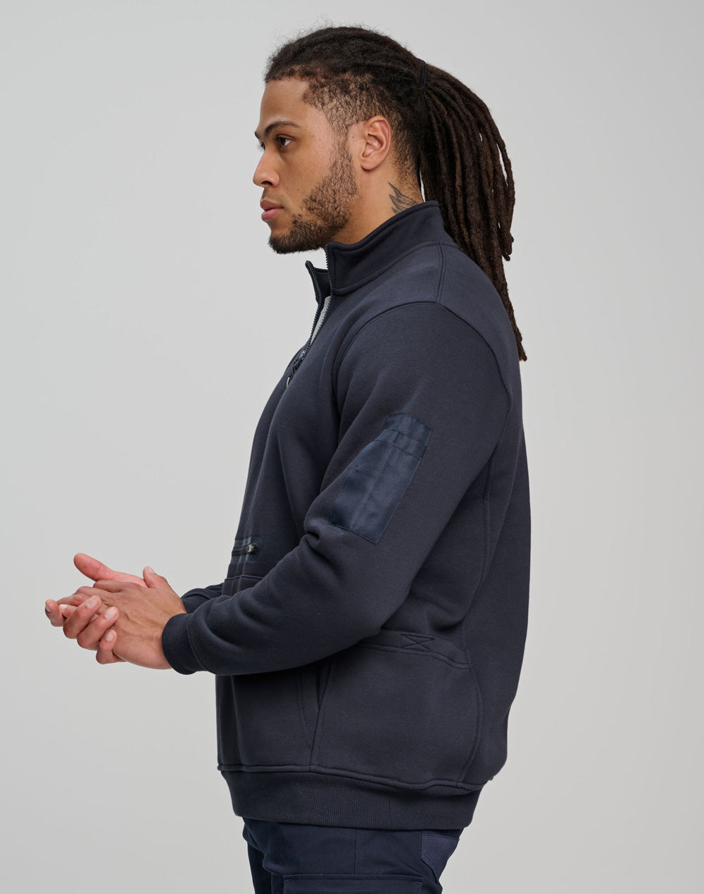 Unisex Premium Fleece Half Zip Work Sweat - view