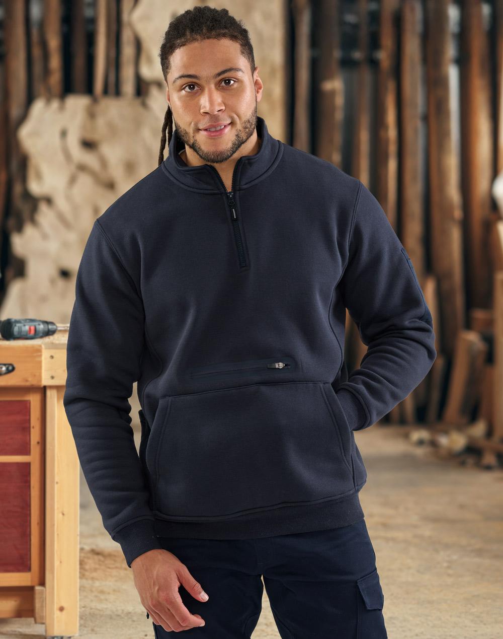 Aiw Unisex Premium Fleece Half Zip Work Sweat FL15
