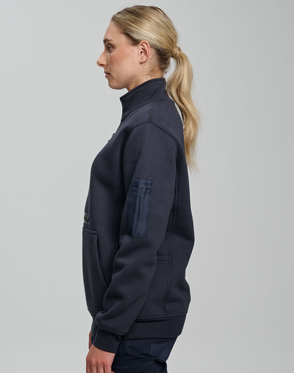 Unisex Premium Fleece Half Zip Work Sweat - view