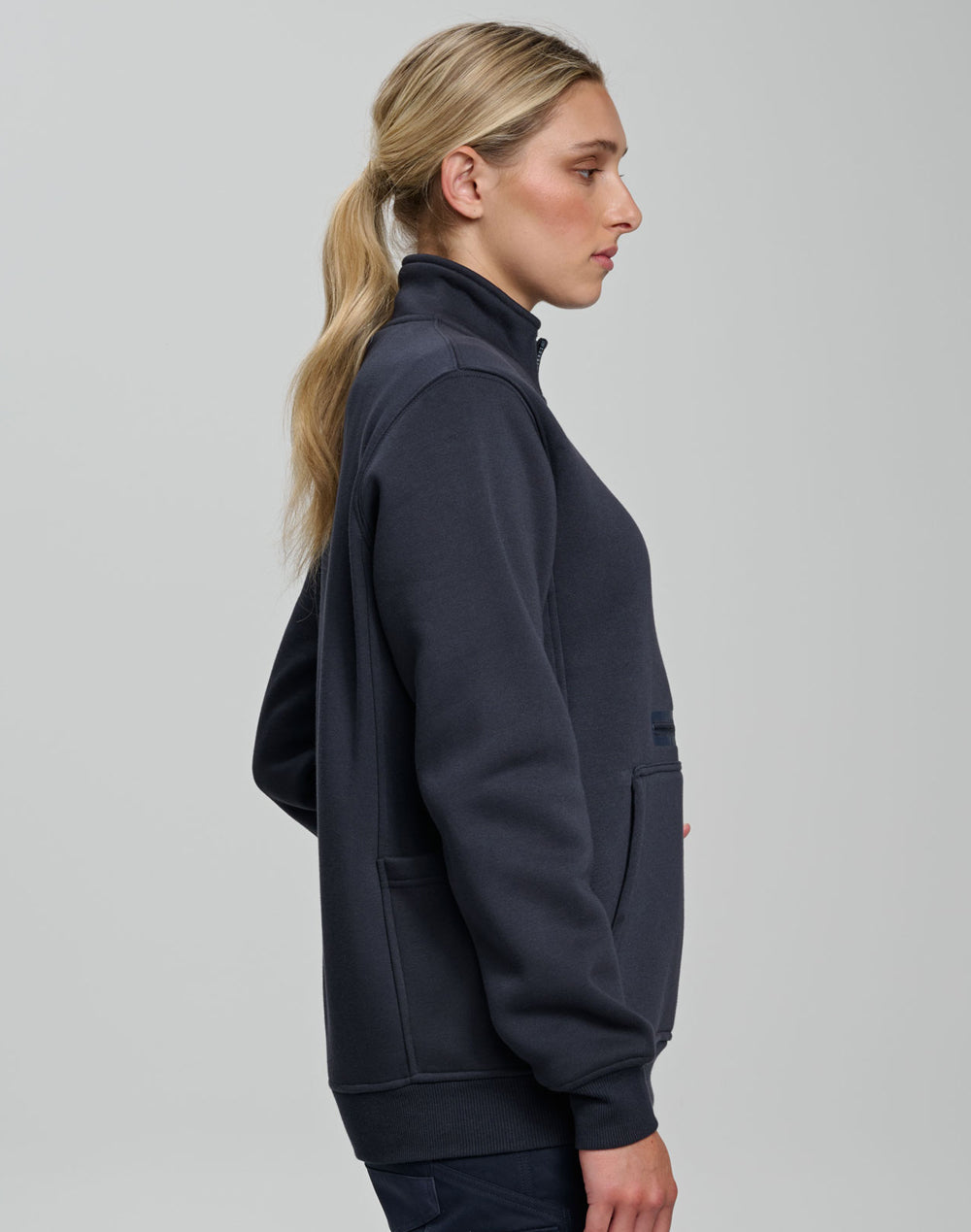Unisex Premium Fleece Half Zip Work Sweat - view