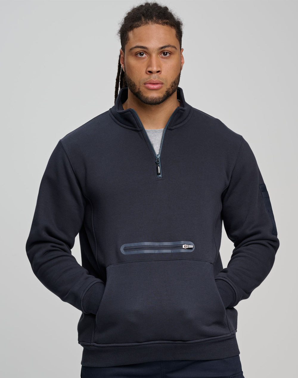 Unisex Premium Fleece Half Zip Work Sweat - view