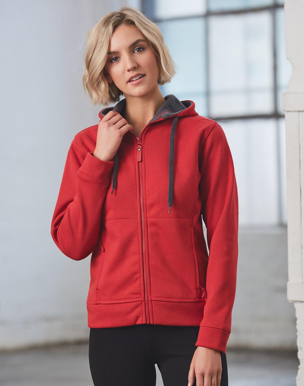 Winning Spirit Ladies' Full Zip Contrast Fleece Hoodie FL18