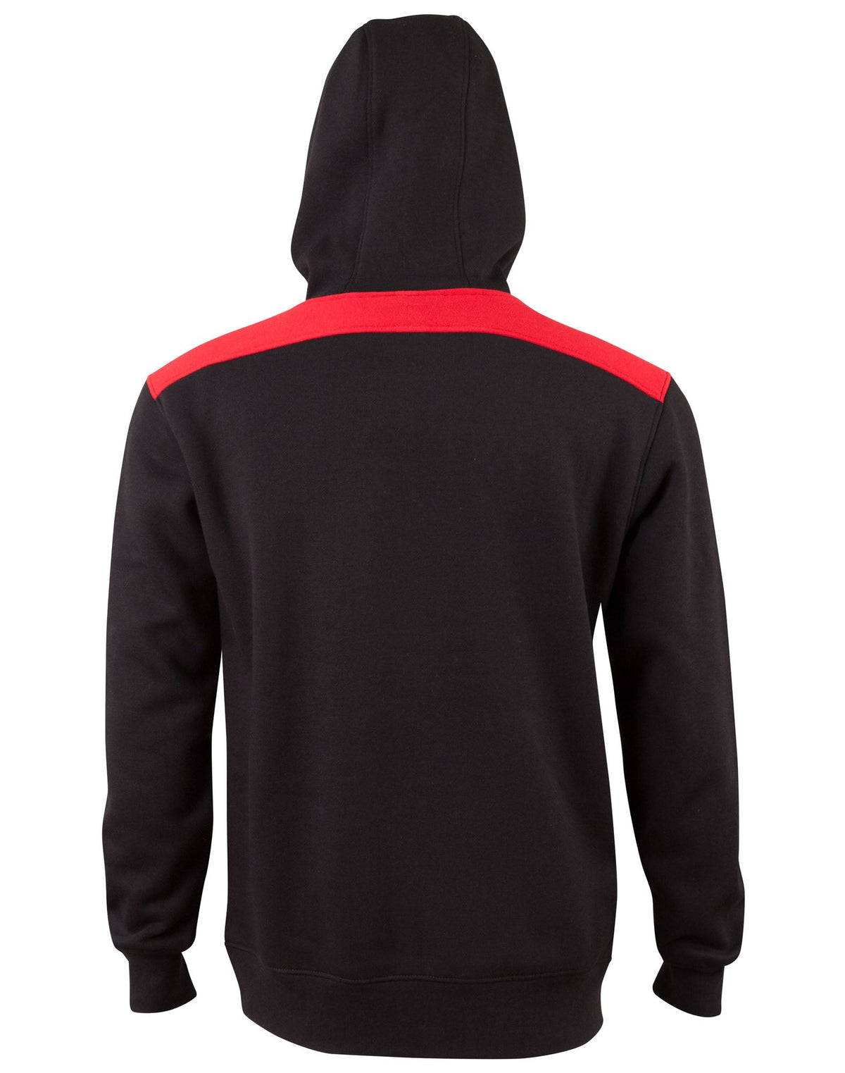 Croxton Hoodie Adult Unisex - Black/Red - Back