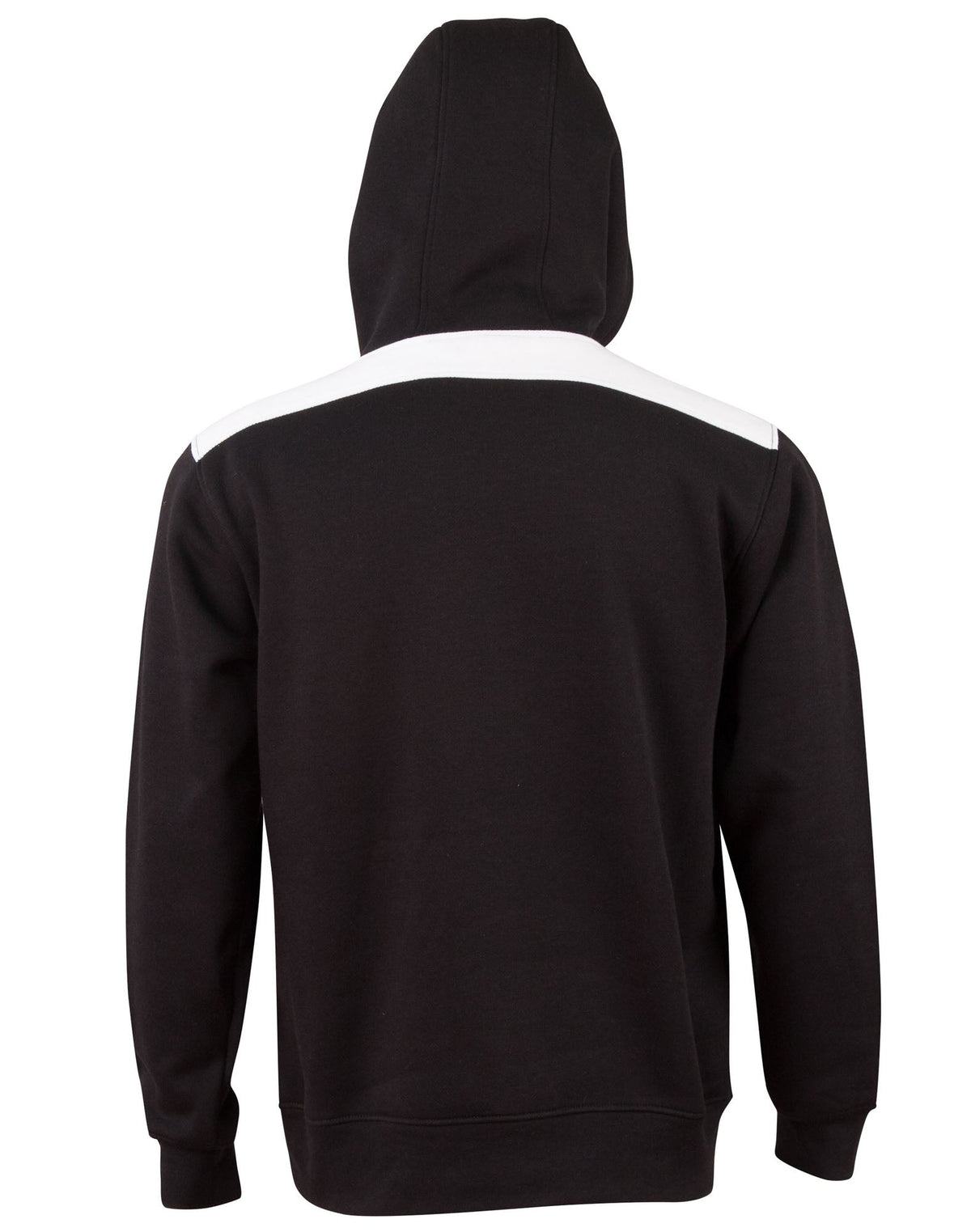 Croxton Hoodie Adult Unisex - Black/White - Back
