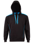 Croxton Hoodie Adult Unisex - Black/Aqua Blue - Front