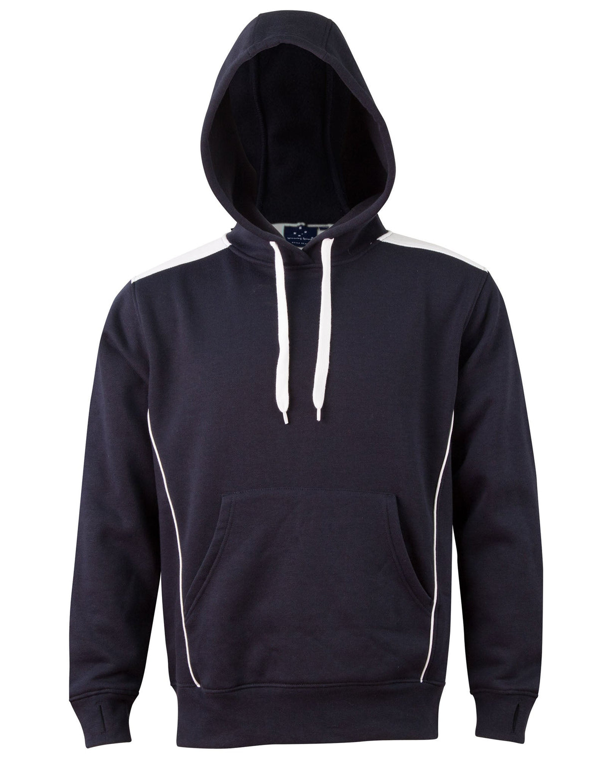 Croxton Hoodie Adult Unisex - Navy/White - Front