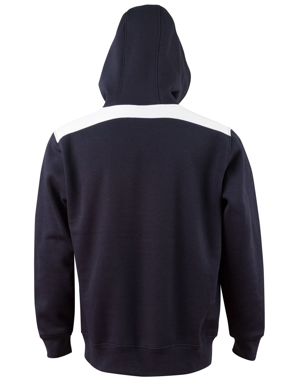 Croxton Hoodie Adult Unisex - Navy/White - Back